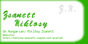 zsanett miklosy business card