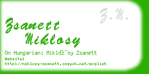 zsanett miklosy business card